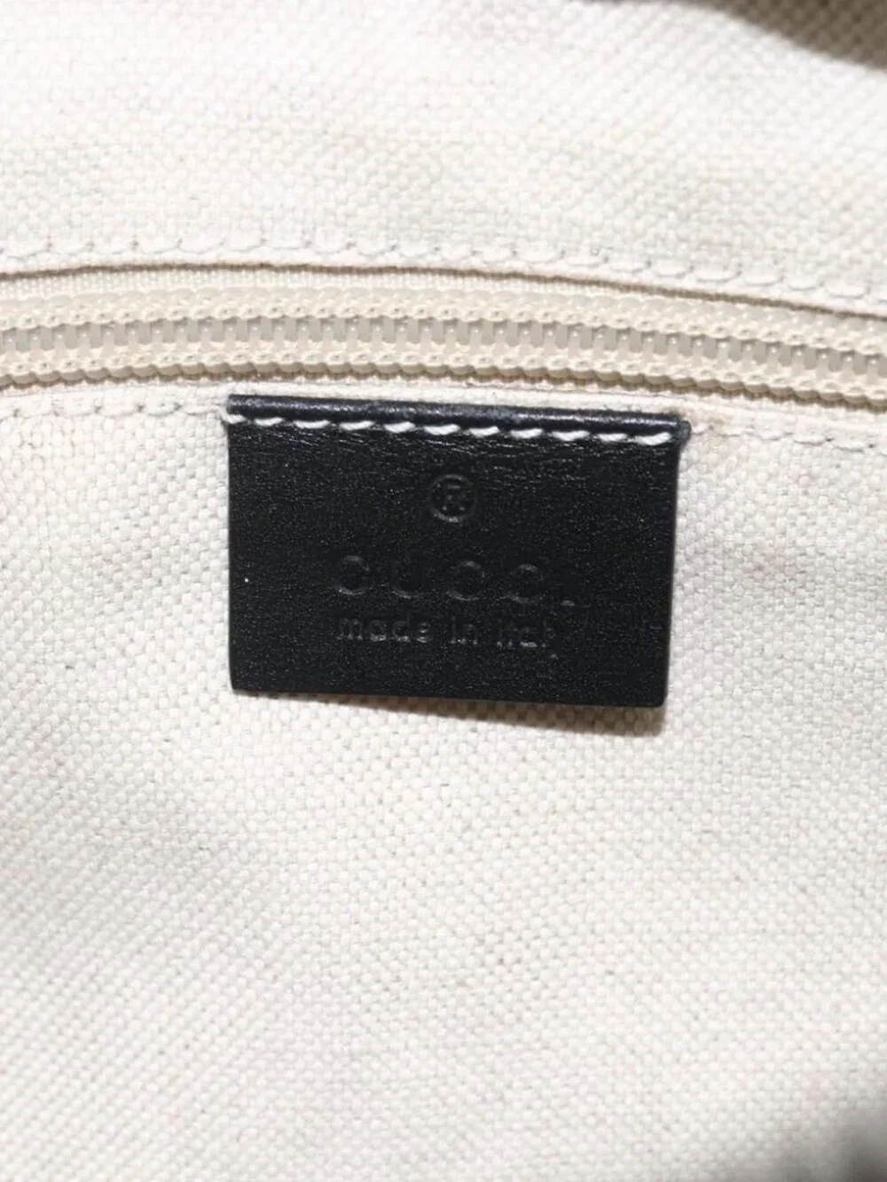 GUCCI Diamante Clutch Bag PVC Leather Beige - Picture 16 of 16